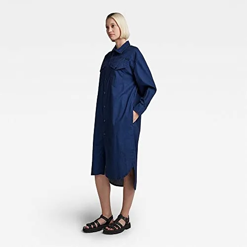 G-STAR ▫️ Vestido Long Western Shirt Evergreen para mulher 4