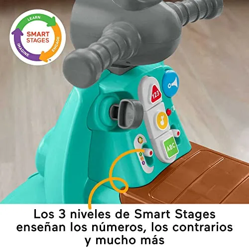 Fisher-Price ▫️ «Rie e Aprende» Moto Scooter – Brinquedo de andar com sons, para bebés a partir de 1 ano, versão em espanhol + italiano + francês + inglês + alemão + holandês (HMV76) 4