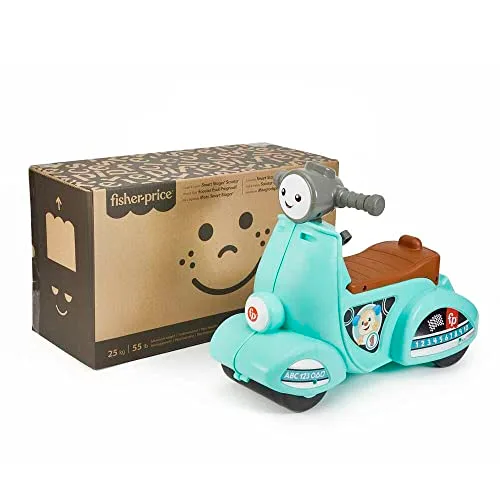 Fisher-Price ▫️ «Rie e Aprende» Moto Scooter – Brinquedo de andar com sons, para bebés a partir de 1 ano, versão em espanhol + italiano + francês + inglês + alemão + holandês (HMV76) 6