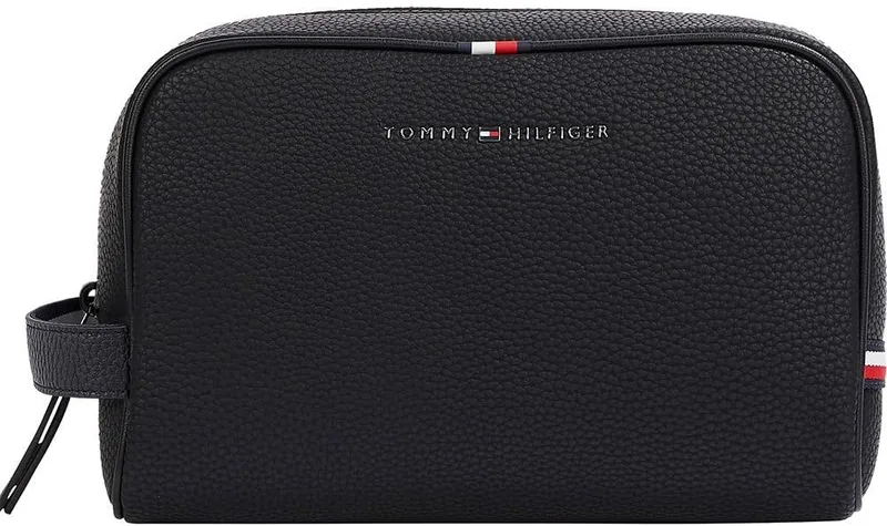 Tommy Hilfiger ▫️ Bolsa de higiene masculina Essential PU Washbag em pele sintética