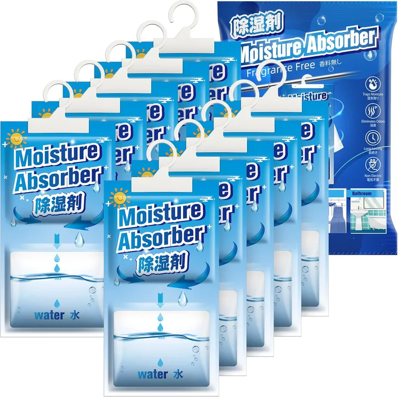 CONOPU ▫️ 10 unidades x 248 g (2,5 kg) Desumidificadores para armários, anti-humidade, absorventes de humidade para pendurar, eliminam a humidade em armários e lavandarias, eliminam odores desagradáveis