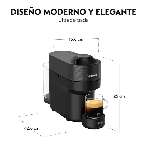 Nespresso ▫️ De'Longhi Vertuo Pop - Máquina de café de cápsulas com 4 tamanhos, preta 2