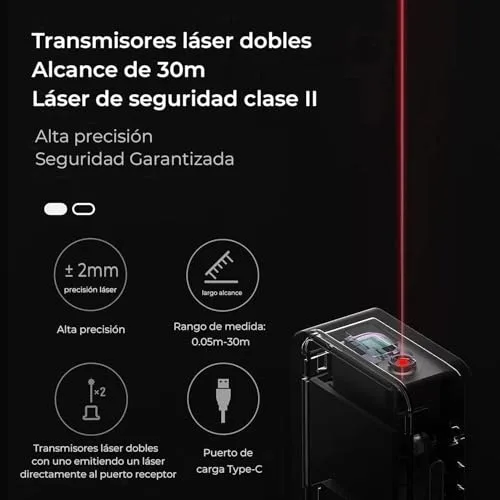 HOTO ▫️ Metro Láser, medidor a laser Mini 0,05-30 m, Brinde 4