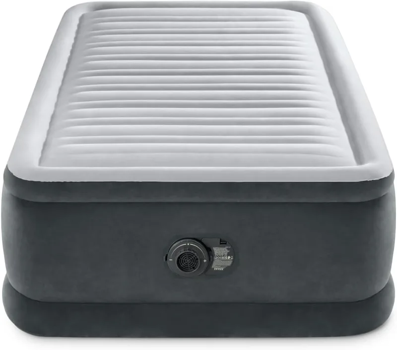 Intex ▫️ Colchão insuflável elevado 64412 Comfort-Plush, com tecnologia Fiber-Tech, da linha Dura-Beam Deluxe.