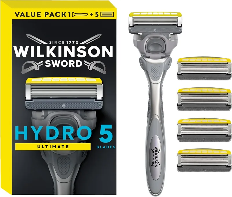 Wilkinson Sword ▫️ Hydro5 Skin Protection Advanced - Embalagem especial - Embalagem com 1 cabo e 5 lâminas de carregamento
