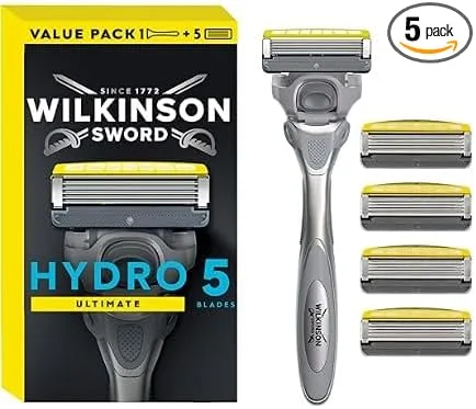 Wilkinson Sword ▫️ Hydro5 Skin Protection Advanced - Embalagem especial - Embalagem com 1 cabo e 5 lâminas de carregamento