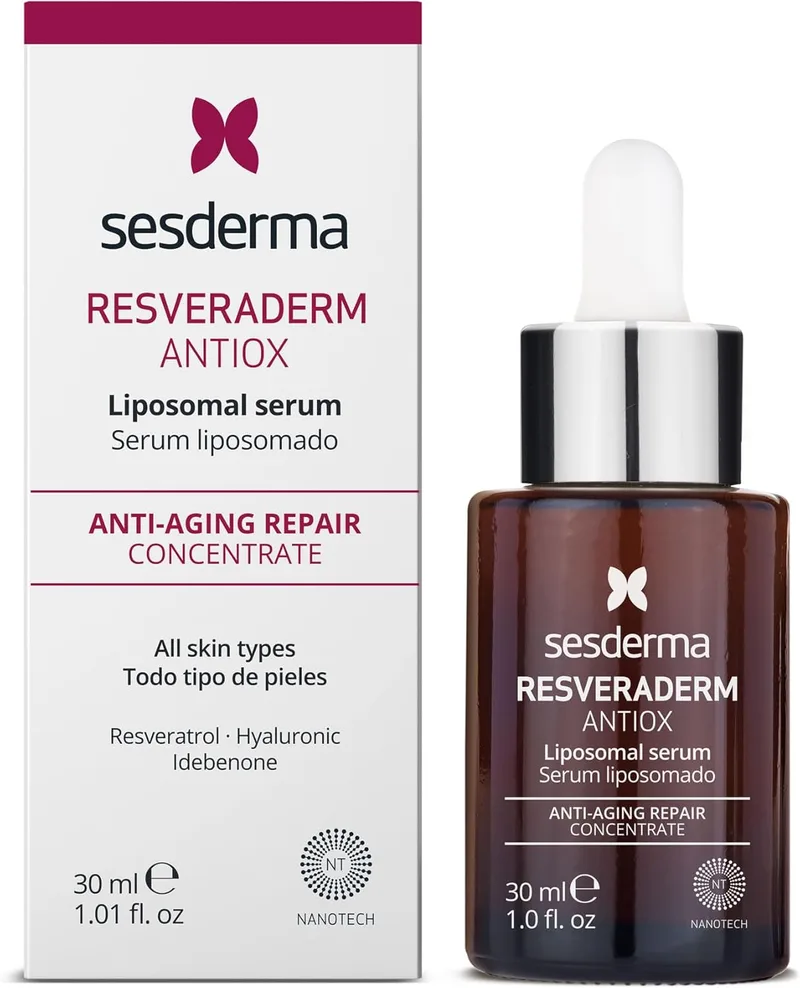 SESDERMA ▫️ Resveraderm Soro Lipossomal – Antioxidante e Antienvelhecimento – Hidrata, Repara e Melhora a Elasticidade – 30 ml