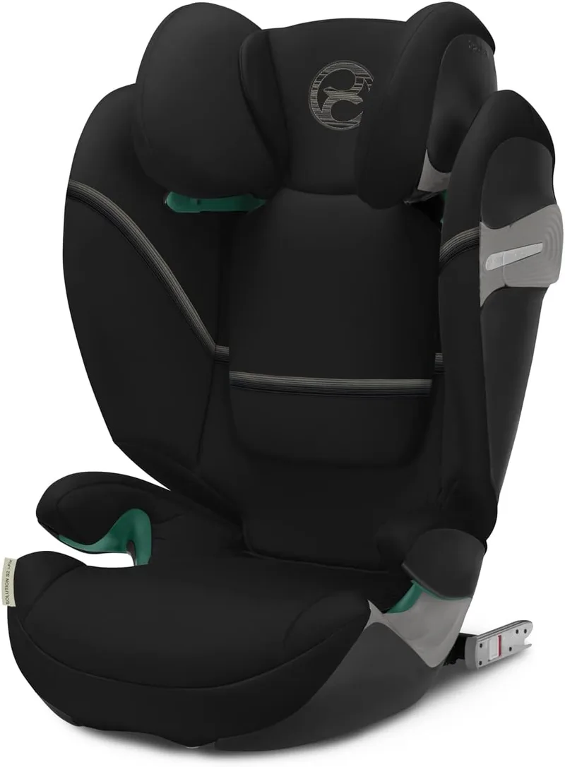 Cybex ▫️ Gold Cadeira auto Solution S2 i-Fix, Para automóveis com e sem ISOFIX, 100 - 150 cm, Dos 3 aos 12 anos, aproximadamente (15 - 50 kg), Preto (Moon Black)
