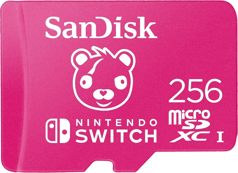 SanDisk ▫️ Cartão microSD com licença oficial para a Nintendo Switch, Fortnite Cuddle 256 GB (velocidade de leitura até 100 MB/s, UHS-I, V30, C10, U3, 4K)