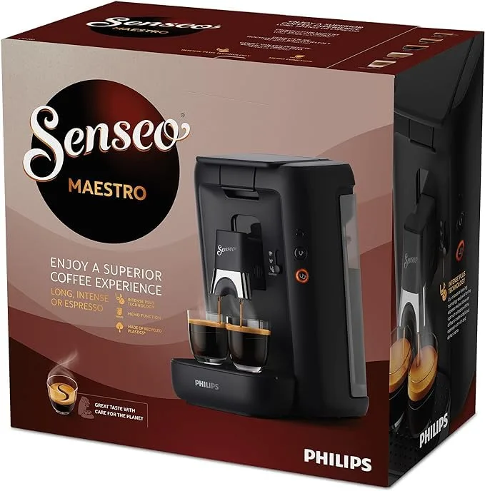 PHILIPS ▫️ Máquina de café de cápsulas Senseo Maestro, preta, 3 especialidades 6