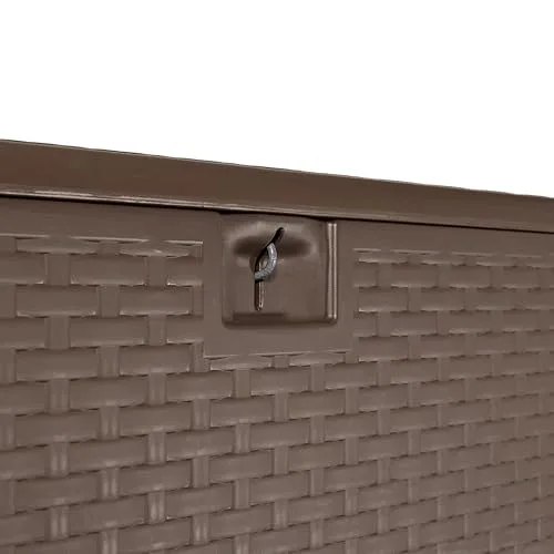 Amazon Basics ▫️ Cofre para exterior, caixa de arrumação, 375 l, castanho 6