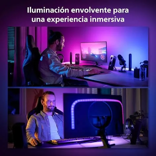 Philips Hue ▫️ Fita de luzes LED inteligente Hue Play Gradient para PC, 24-27", luz branca e colorida, sincroniza-se com o conteúdo do ecrã 6