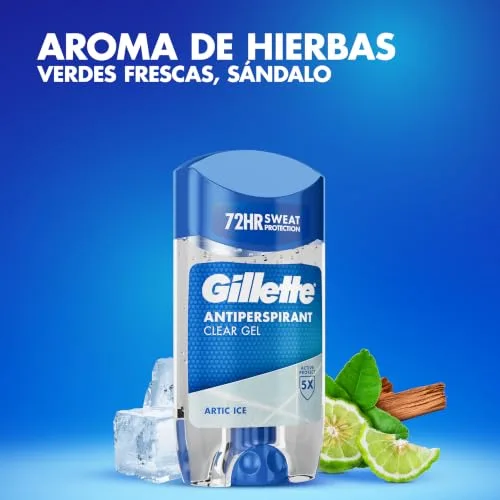 Gillette ▫️ Clear Gel Artic Ice Antitranspirante e Desodorizante para Homem 4x70 ml 5