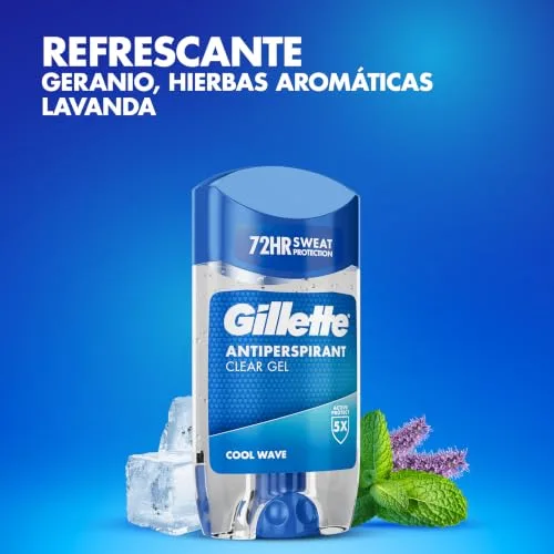 Gillette ▫️ Clear Gel Cool Wave Antitranspirante e Desodorizante para Homem 4x70 ml 4