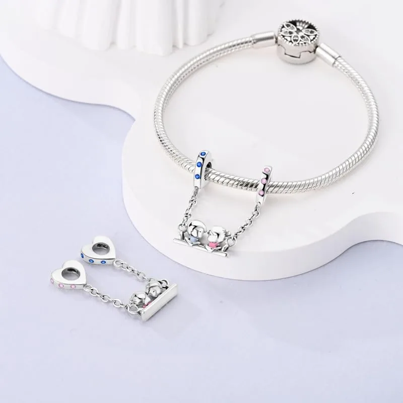 Pandach ▫️ Charms - Pingente para mulher, prata de lei 925, compatível com pulseiras e colares Pandora, compatível com pulseiras europeias para mulheres e meninas C6 2