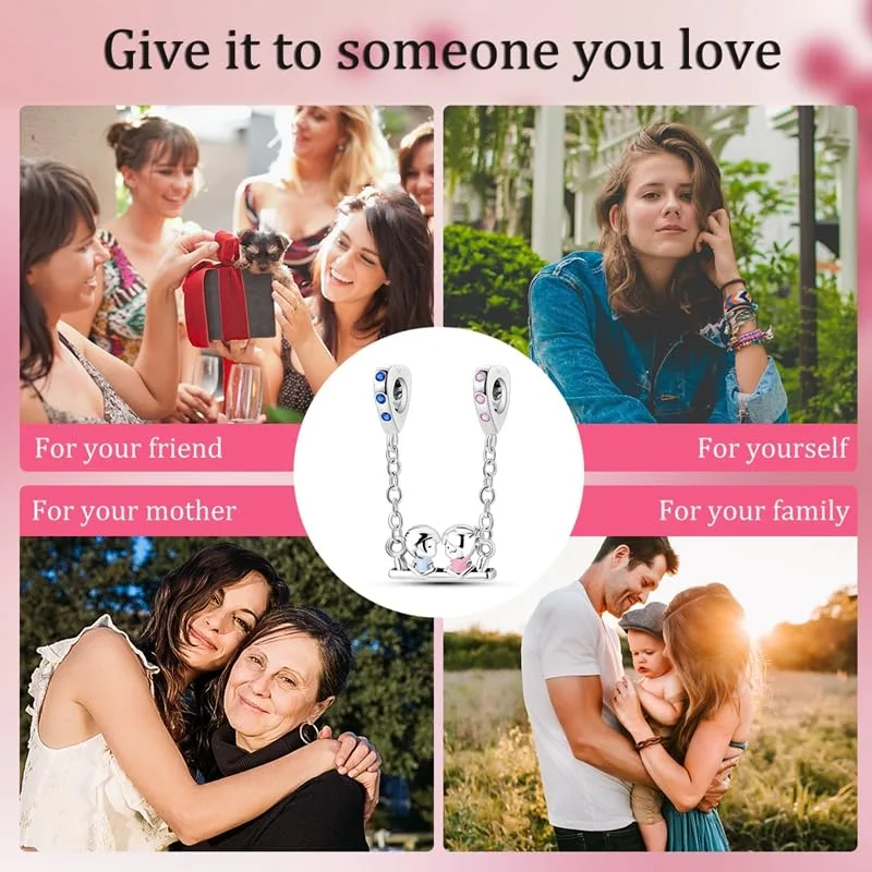 Pandach ▫️ Charms - Pingente para mulher, prata de lei 925, compatível com pulseiras e colares Pandora, compatível com pulseiras europeias para mulheres e meninas C6 5