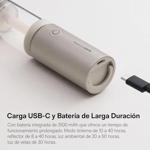 HOTO ▫️ Lanterna de campismo, recarregável por USB-C, ecrã amovível 5