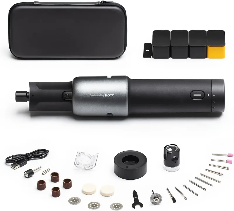HOTO ▫️ Mini Esmeriladora de 3,6 V com 35 acessórios, Kit Rotativo
