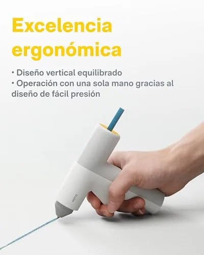 HOTO ▫️ Pistola de silicone quente sem fios 10 barras, aquecimento em 30 segundos 3