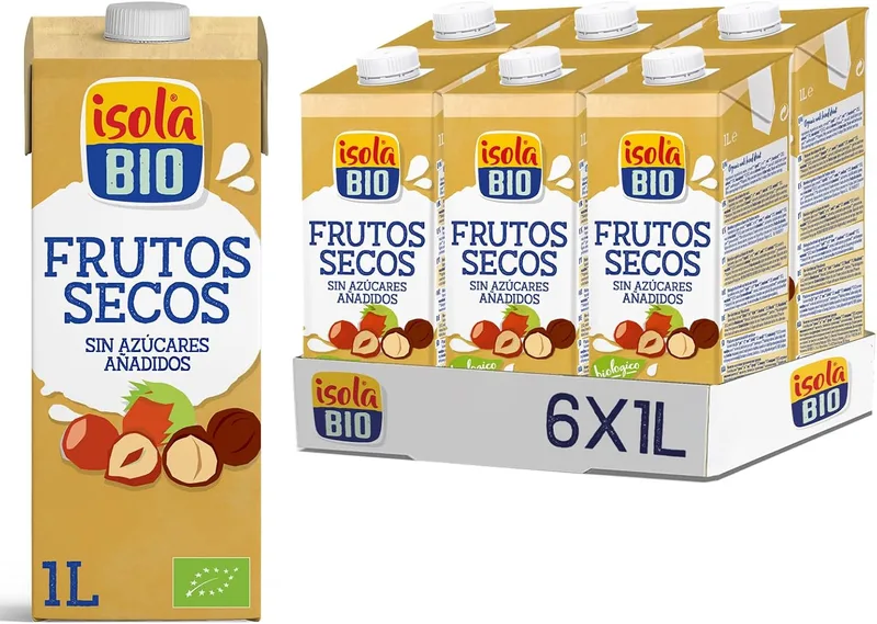 Isola Bio ▫️ Bebida Ecológica à Base de Frutos Secos - Embalagem de 6 x 1 L