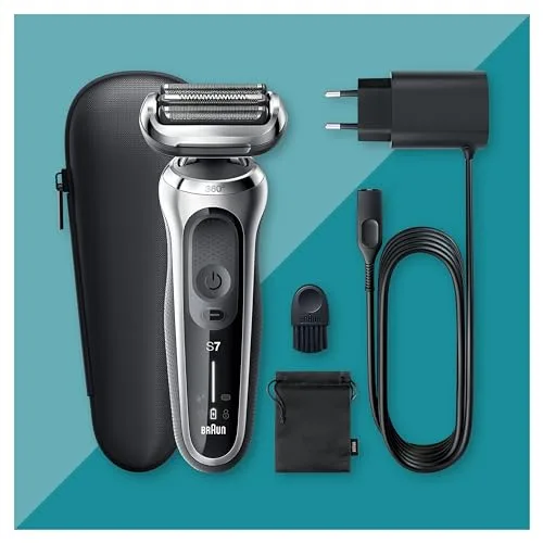 Braun ▫️ Series 7 Máquina de barbear elétrica para homem, 71-S1000s, Prateada 5