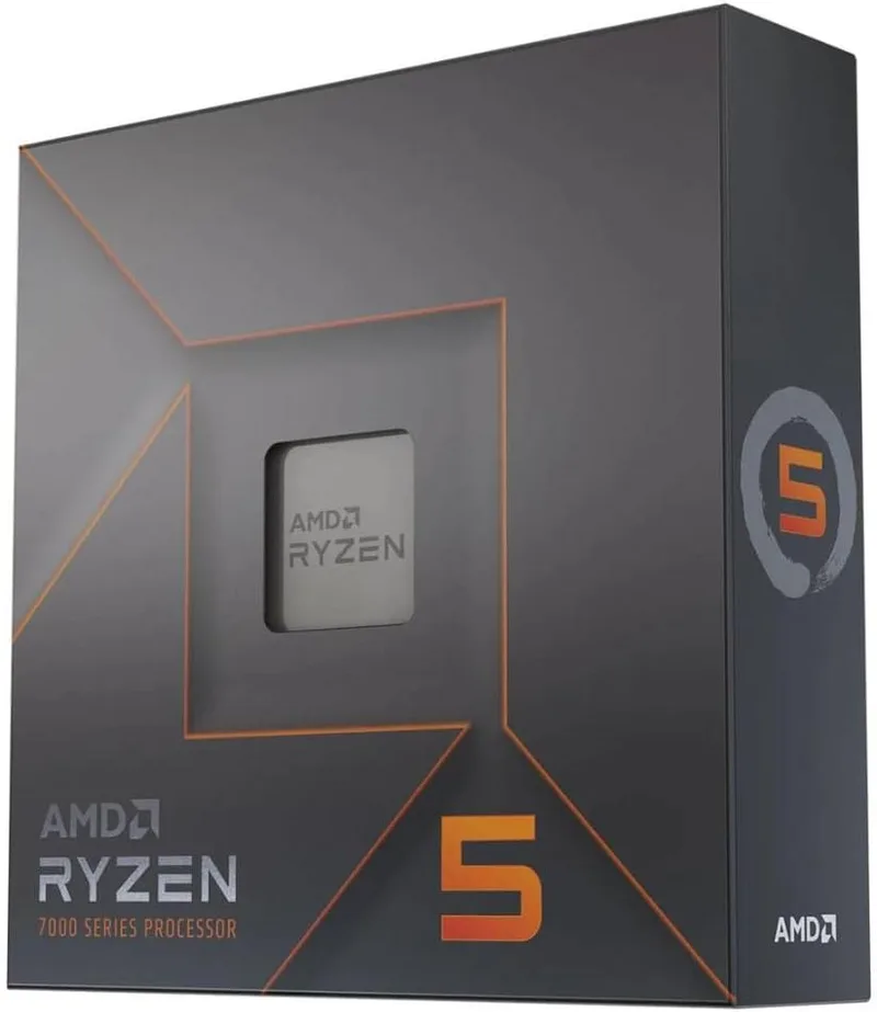 AMD ▫️ Processador Ryzen 5 7600X (placa gráfica Radeon integrada, 6 núcleos/12 threads, TDP de 105 W, soquete AM5, 38 MB de cache, frequência máxima de até 5,3 GHz, sem ventoinha)