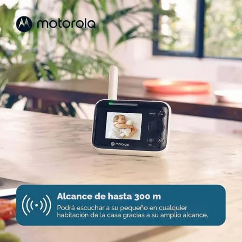 Motorola Nursery ▫️ PIP1200 Monitor de bebés com câmara, unidade dos pais de 2,8 polegadas, comunicação bidirecional, medição da temperatura ambiente, visão noturna por infravermelhos, alcance de 300 m 2