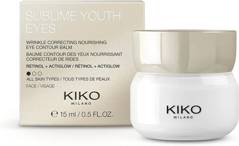 Kiko Milano ▫️ Sublime Youth Eyes | Bálsamo antirrugas para o contorno dos olhos com retinol