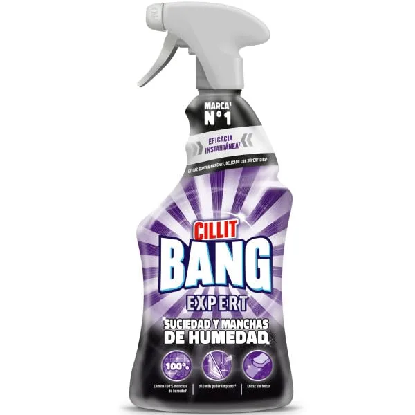 BANG ▫️ Cillit Manchas de Humidade e Sujeira, potente produto de limpeza para juntas pretas, casa de banho, cozinha, embalagem de 3 x 750 ml, total de 2,25 L. 2