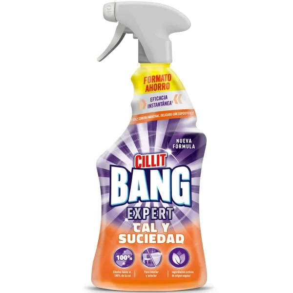 BANG ▫️ Cillit Calcário e Sujeira, potente produto de limpeza para casa de banho e cozinha, em formato de spray – Embalagem de 3 x 1 L, total de 3 L 2