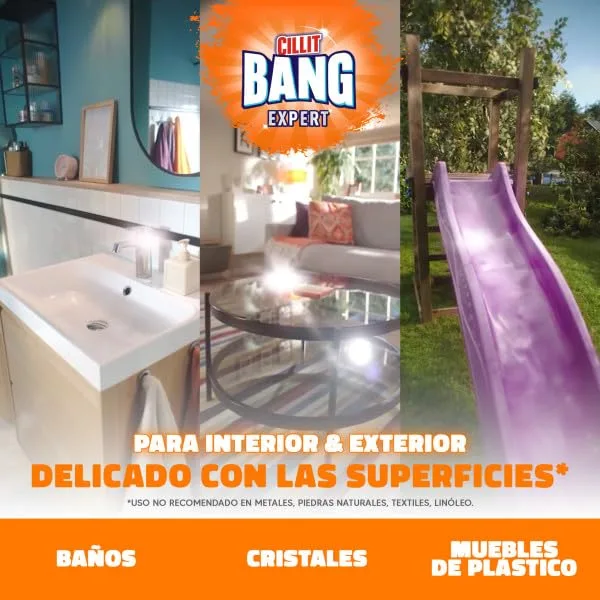 BANG ▫️ Cillit Calcário e Sujeira, potente produto de limpeza para casa de banho e cozinha, em formato de spray – Embalagem de 3 x 1 L, total de 3 L 5