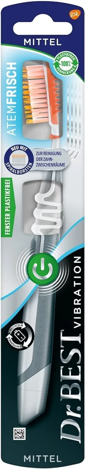 Dr.Best ▫️ Escova de dentes vibratória, média (1 unidade), para uma acessibilidade até 50% superior entre os dentes*