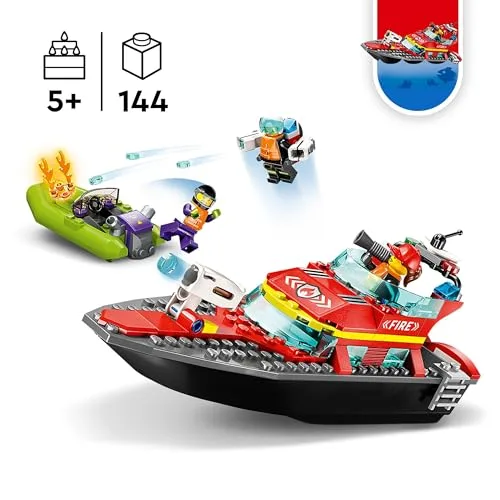 LEGO ▫️ City Barco de Resgate dos Bombeiros 60373 3