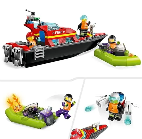 LEGO ▫️ City Barco de Resgate dos Bombeiros 60373 5