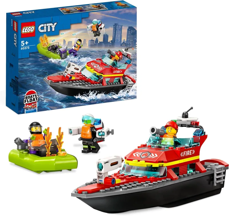 LEGO ▫️ City Barco de Resgate dos Bombeiros 60373