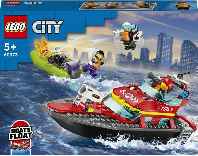 LEGO ▫️ City Barco de Resgate dos Bombeiros 60373