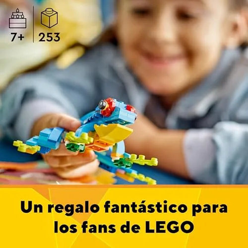 LEGO ▫️ Creator 3 em 1: Papagaio Exótico, Peixe ou Rã, Figuras de Animais de Brincar para Construir, Presente para Meninos e Meninas a partir dos 7 Anos, Conjunto Criativo 31136 2