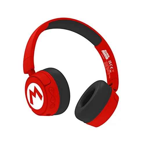 OTL Technologies ▫️ AURICULARES SEM FIOS PARA CRIANÇAS COM LOGÓTIPO DO SUPER MARIO, BLUETOOTH E DOBRÁVEIS 5