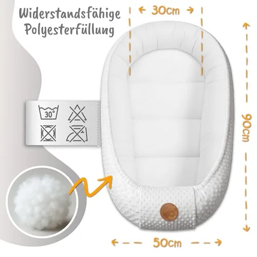 Totsy Baby ▫️ Baby Nest Bebé – Ninho redutor, macio, fofo e portátil para bebés 2