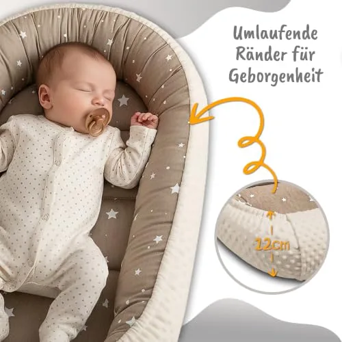 Totsy Baby ▫️ Baby Nest Bebé – Ninho redutor, macio, fofo e portátil para bebés 3