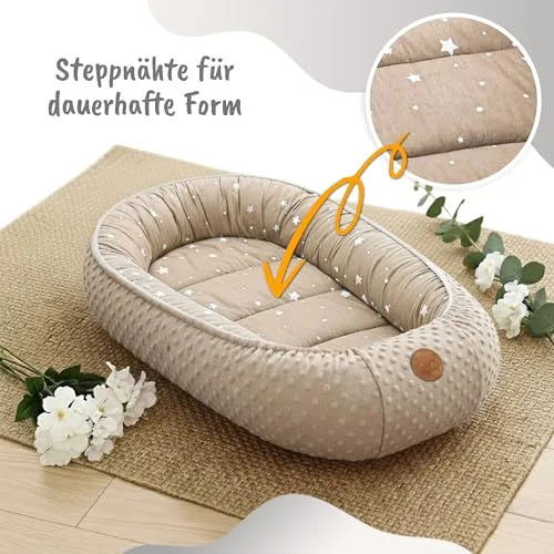 Totsy Baby ▫️ Baby Nest Bebé – Ninho redutor, macio, fofo e portátil para bebés 4