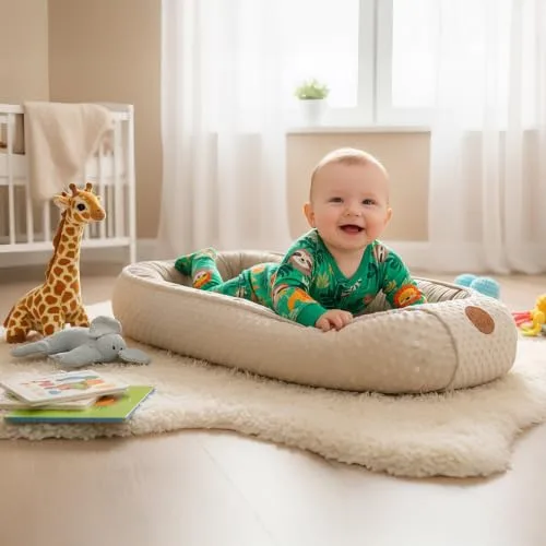Totsy Baby ▫️ Baby Nest Bebé – Ninho redutor, macio, fofo e portátil para bebés 6