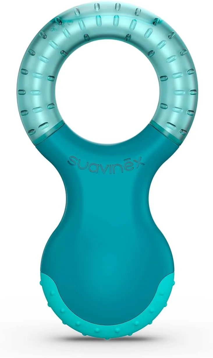 SUAVINEX ▫️ Mordedor de Dentição para Bebés, a partir dos 4 meses. Anel de dentição refrescante, com alívio, azul