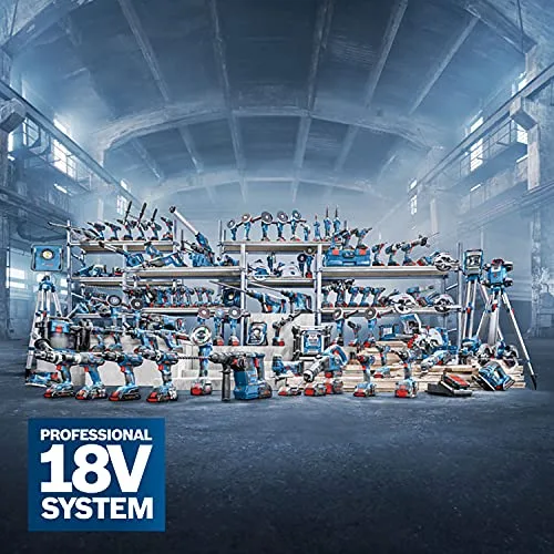 Bosch Professional ▫️ Berbequim de percussão a bateria 18V System GSB 18V-45 (velocidade de rotação de 1900 rpm, inclui 2 baterias de 2,0 Ah, acessórios, GAL 18V-20, L-Case) – Conjunto exclusivo da Amazon 2