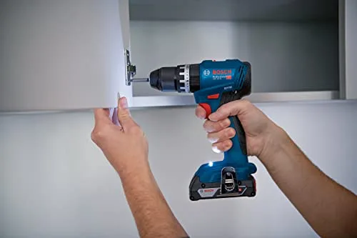 Bosch Professional ▫️ Berbequim de percussão a bateria 18V System GSB 18V-45 (velocidade de rotação de 1900 rpm, inclui 2 baterias de 2,0 Ah, acessórios, GAL 18V-20, L-Case) – Conjunto exclusivo da Amazon 6