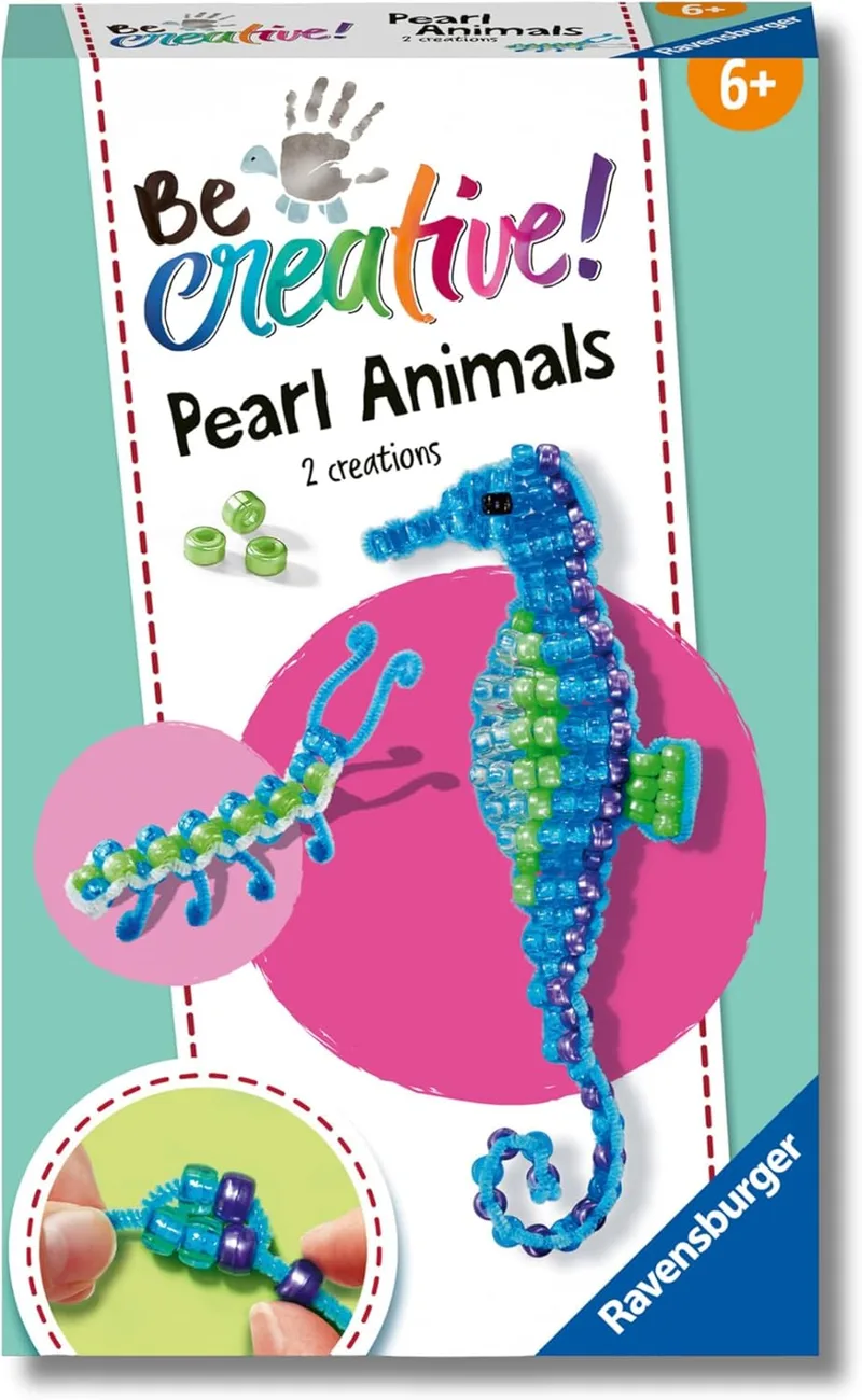 Ravensburger BeCreative Bead Animal Seahorse Craft Set para crianças a partir dos 6 anos,