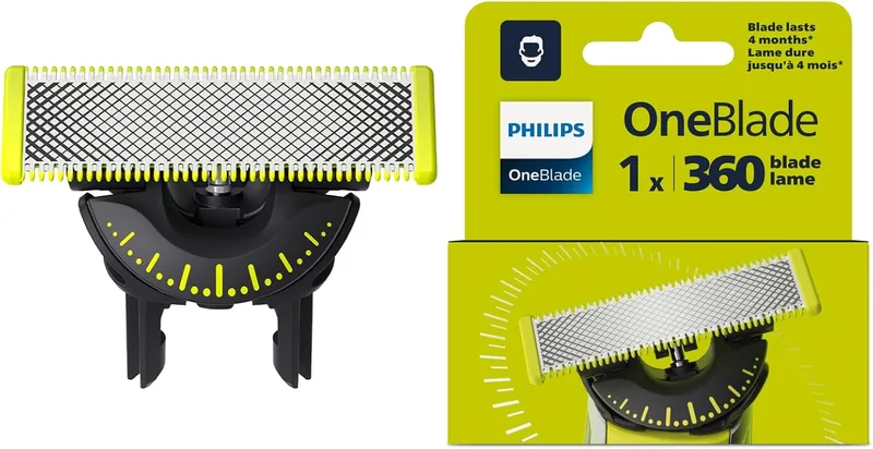 Philips ▫️ OneBlade 360, lâmina de substituição genuína compatível com todos os cabos OneBlade e Pro, 1 peça (modelo QP410/50)