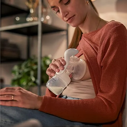 AVENT ▫️ Extrator de leite manual Philips : extrator de leite sem BPA, extração fácil com uma só mão (modelo SCF430/01) 3
