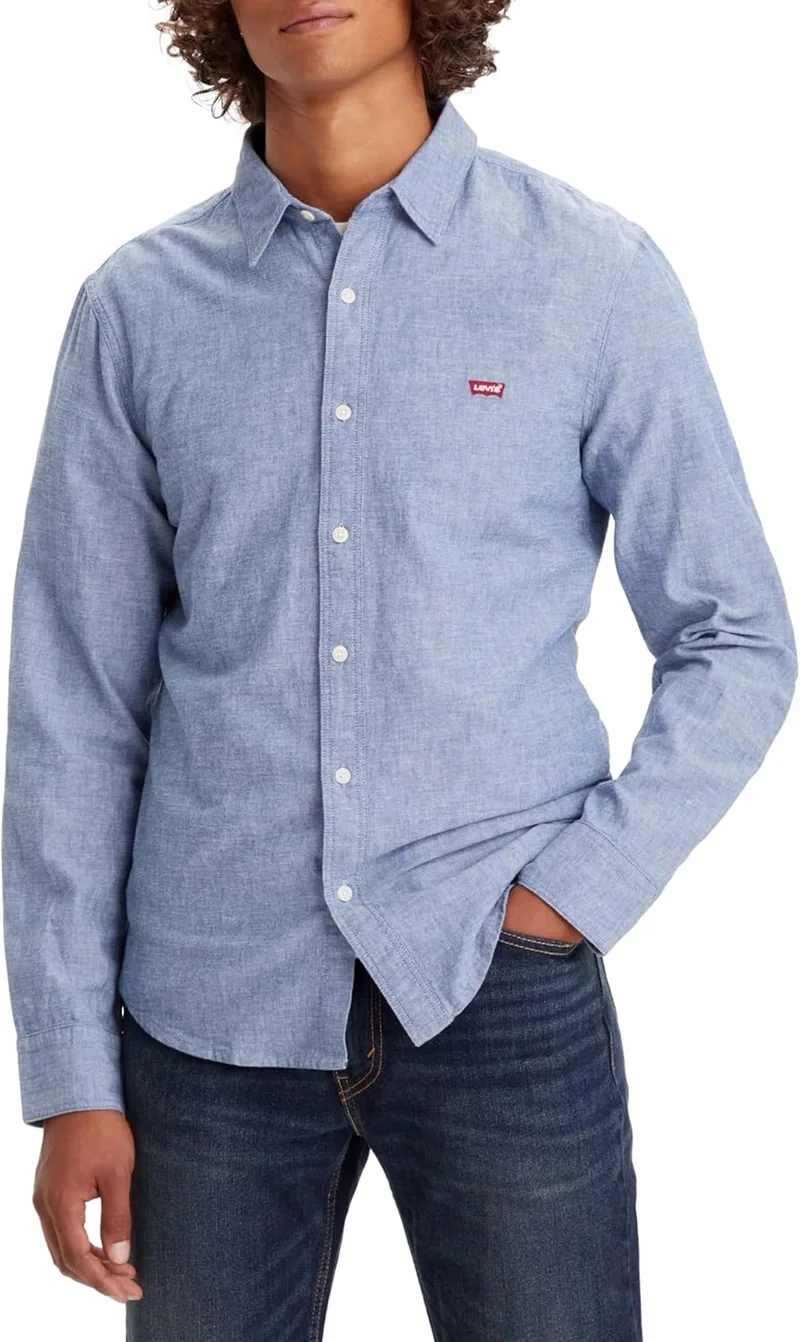 Levi's ▫️ Camisa de manga comprida Battery Housemark Slim para homem