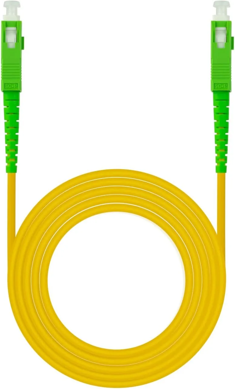 Nanocable ▫️ 10.20.0020 - Cabo de fibra ótica SC/APC para SC/APC monomodo 20 m, LSZH, amarelo, para router